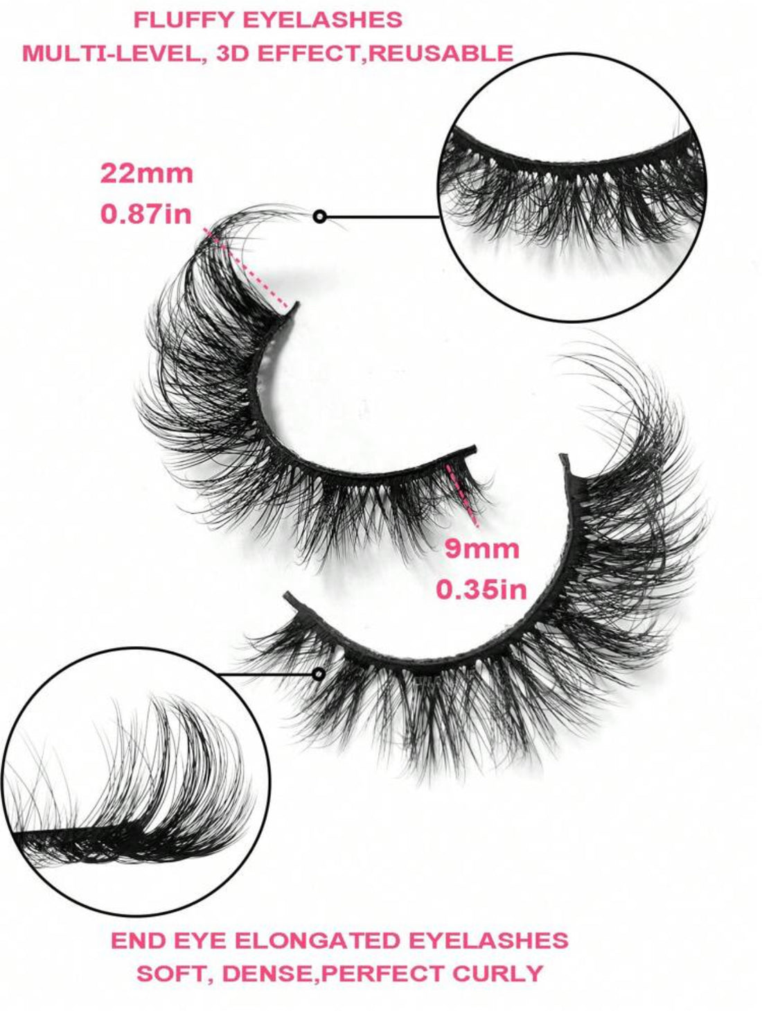 Cat Eye Lashes (7) Pairs