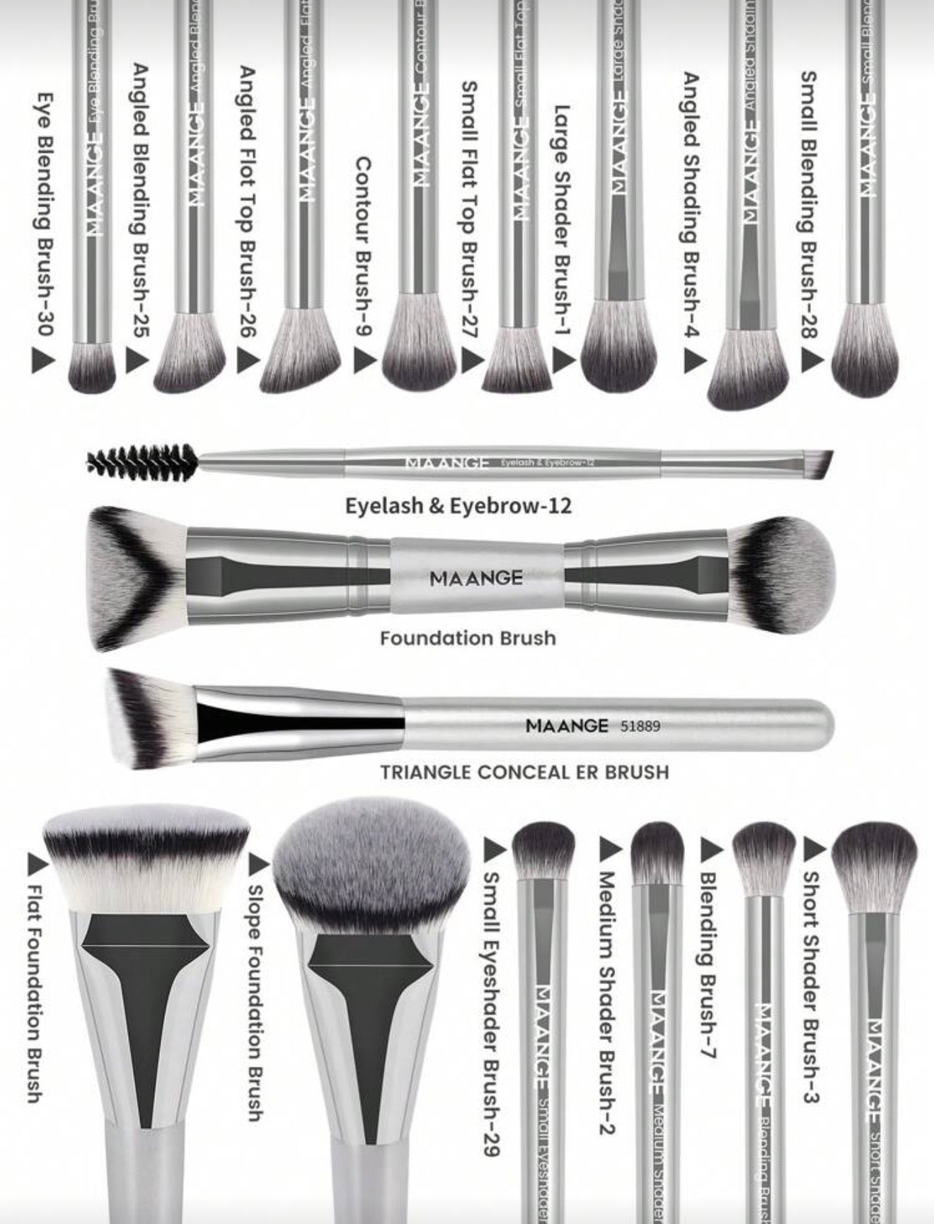 Makeup Brush Set || 17 pieces