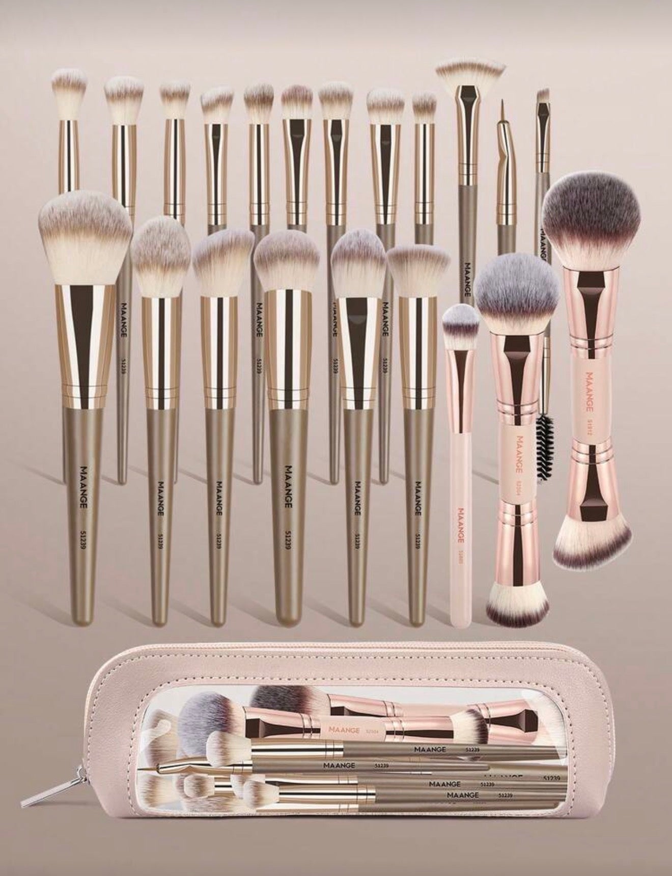 Makeup Brush Set + Bag || 21 pieces