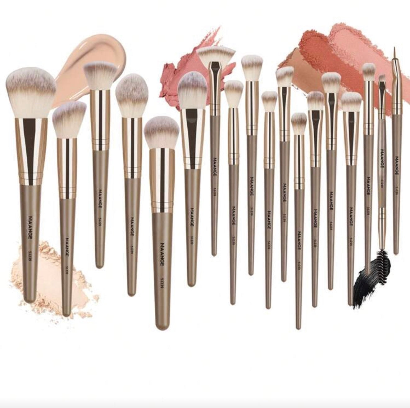 Makeup Brush Set + Bag || 21 pieces