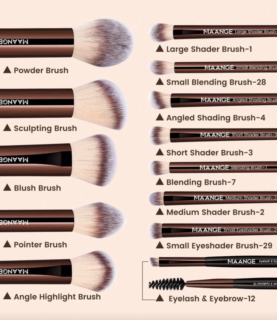 Makeup Brush Set || 13 pieces