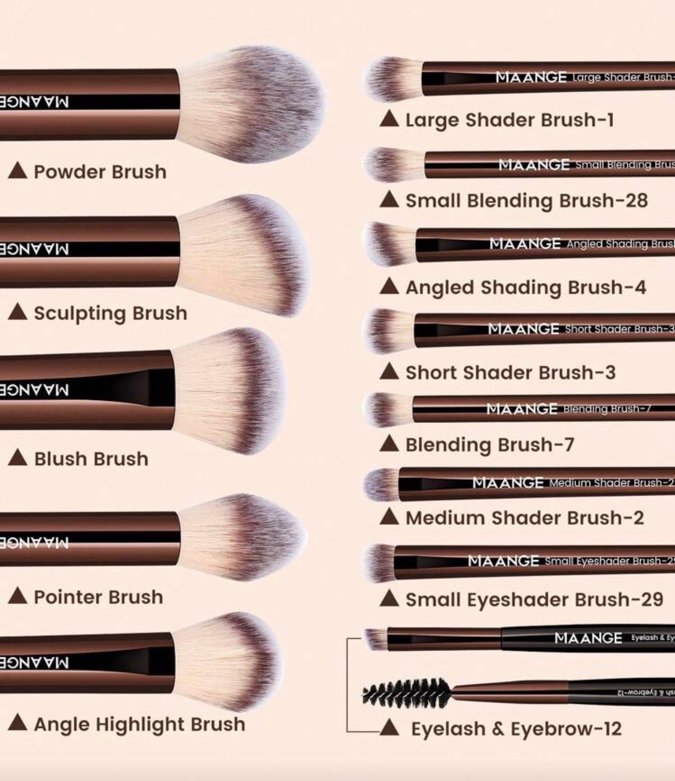 Makeup Brush Set || 13 pieces