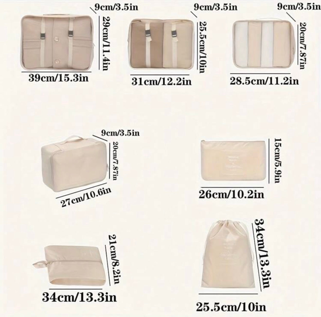 Travel Suitcase Organizer || 7 Pieces