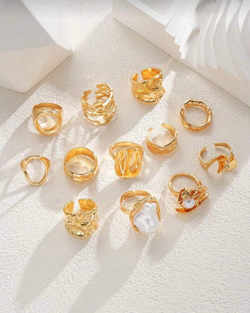 Statement Ring Set || 12 pieces