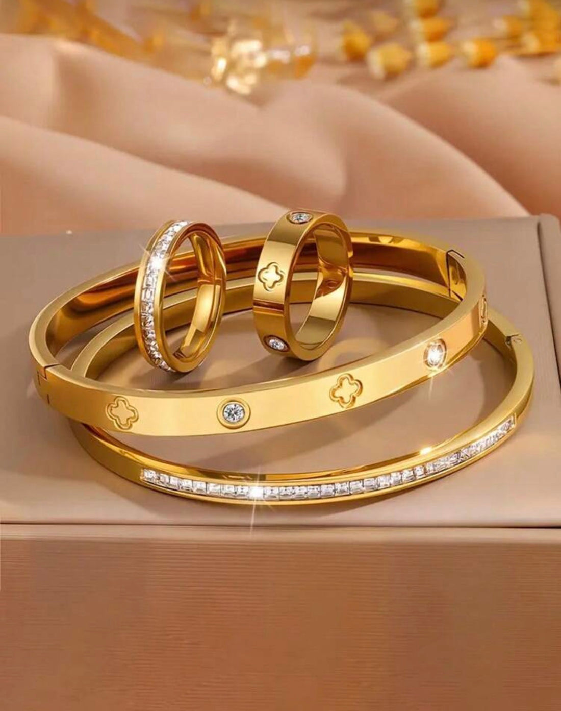 Stainless Steel Leaf Clover Set || Water & Fade Resistant ||4 Pieces