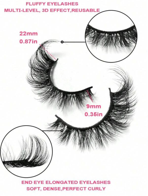 Cat Eye Lashes (7) Pairs - Image 2